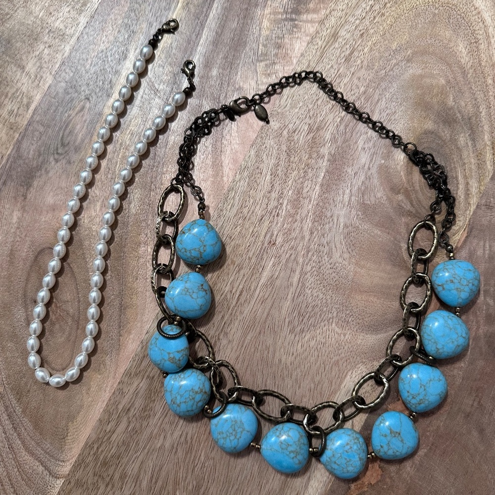 Turquoise Statement Necklace - Picture 2 of 2